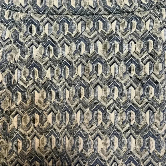 Maeve Anthropologie Emmy Textured Pencil Skirt Women’s S -Blue Geometric Motif - Picture 12 of 13